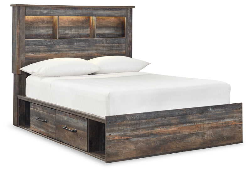 Drystan Full Bookcase Bed with 4 Storage Drawers with Dresser in Multi from Ashley - DMV Furniture