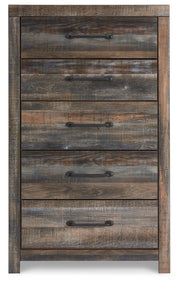 Drystan Full Bookcase Bed with 4 Storage Drawers with Mirrored Dresser and Chest in Multi from Ashley - DMV Furniture