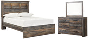 Drystan Full Bookcase Bed with Mirrored Dresser in Multi from Ashley - DMV Furniture