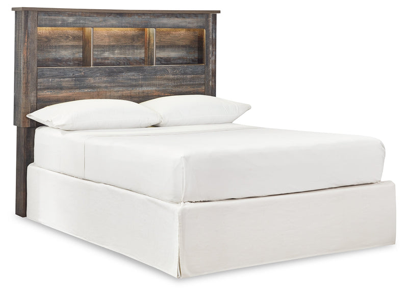Drystan Full Bookcase Headboard Bed with Mirrored Dresser, Chest and 2 Nightstands in Multi from Ashley - DMV Furniture