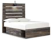 Drystan Full Panel Bed with 4 Storage Drawers with Dresser in Multi from Ashley - DMV Furniture