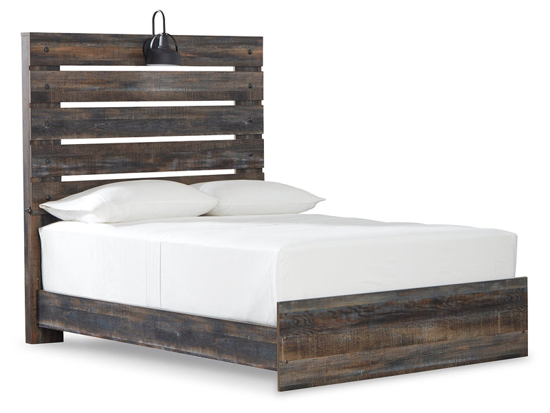 Drystan Full Panel Bed with Nightstand in Multi - PKG000707