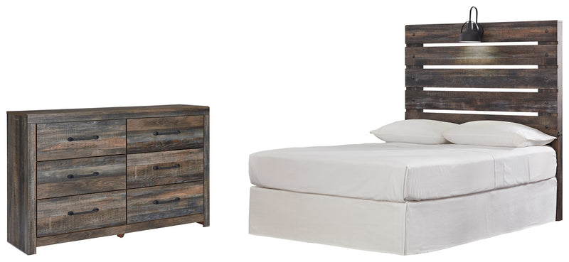 Drystan Full Panel Headboard Bed with Dresser in Multi from Ashley - DMV Furniture
