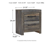 Drystan Full Panel Headboard Bed with Mirrored Dresser and 2 Nightstands in Multi from Ashley - DMV Furniture