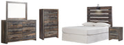 Drystan Full Panel Headboard Bed with Mirrored Dresser, Chest and Nightstand in Multi from Ashley - DMV Furniture