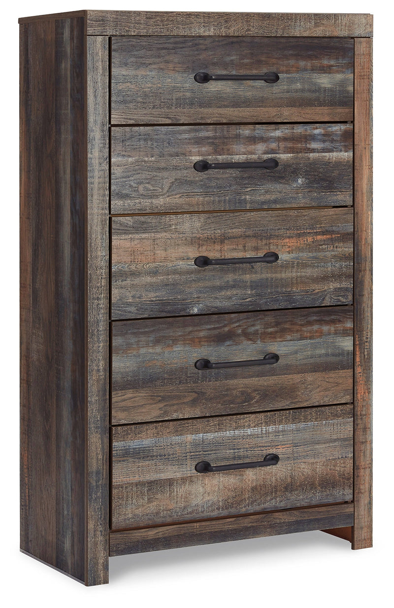 Drystan Full Panel Headboard Bed with Mirrored Dresser, Chest and Nightstand in Multi from Ashley - DMV Furniture