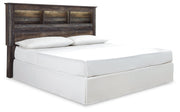 Drystan King/California King Bookcase Headboard Bed with Mirrored Dresser, Chest and 2 Nightstands in Multi from Ashley - DMV Furniture