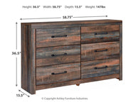 Drystan King Panel Bed with Dresser and Nightstand in Multi - PKG020438