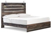 Drystan King Panel Bed with Mirrored Dresser in Multi - PKG003193