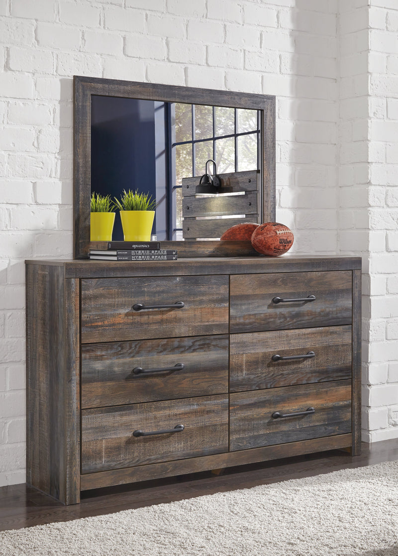 Drystan King Panel Headboard Bed with Mirrored Dresser and 2 Nightstands in Multi - DMV FurnitureBedroom Set
