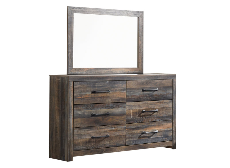 Drystan King Panel Headboard Bed with Mirrored Dresser and 2 Nightstands in Multi - DMV FurnitureBedroom Set