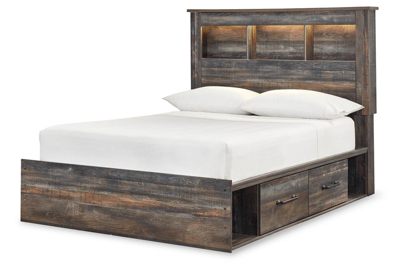 Drystan Multi Full Bookcase Bed with 2 Storage Drawers - DMV FurnitureFull Bed