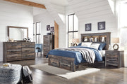 Drystan Multi Full Bookcase Bed with 2 Storage Drawers - DMV FurnitureFull Bed