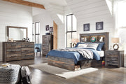 Drystan Multi Full Bookcase Bed with 2 Storage Drawers - DMV FurnitureFull Bed