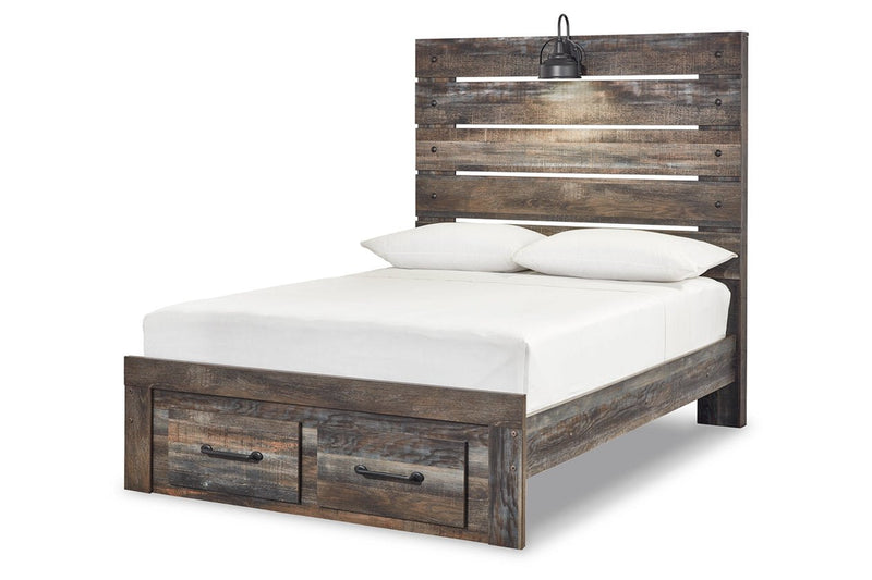 Drystan Multi Full Panel Bed with 2 Storage Drawers - DMV FurnitureFull Bed