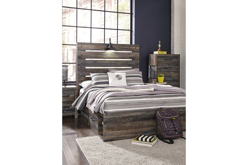 Drystan Multi Full Panel Bed with 4 Storage Drawers - DMV FurnitureFull Bed