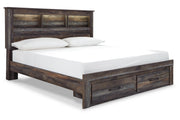 Drystan Multi King Bookcase Bed with 2 Storage Drawers - DMV FurnitureKing Bed