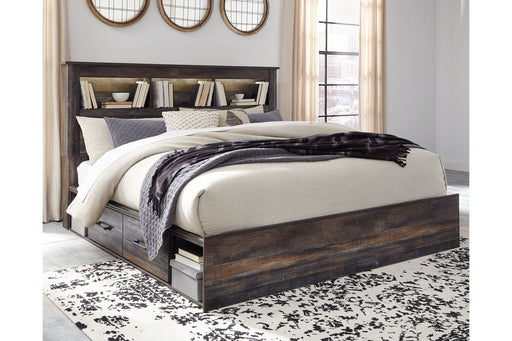 Drystan Multi King Bookcase Bed with 2 Storage Drawers - DMV FurnitureKing Bed