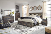 Drystan Multi King Bookcase Bed with 2 Storage Drawers - DMV FurnitureKing Bed