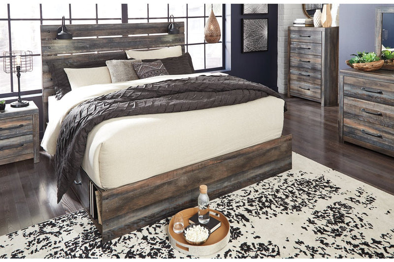 Drystan Multi King Panel Bed with 2 Storage Drawers - DMV FurnitureKing Bed