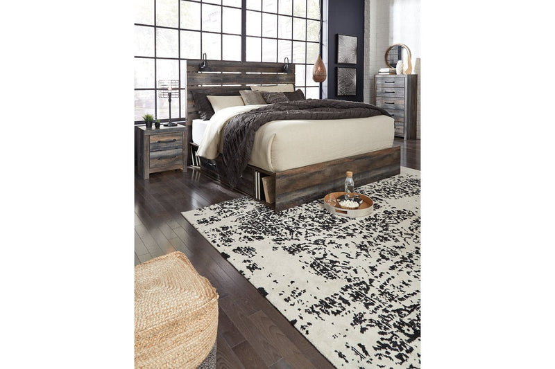 Drystan Multi King Panel Bed with 2 Storage Drawers - DMV FurnitureKing Bed