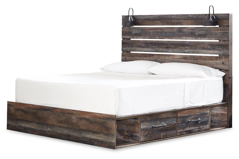 Drystan Multi King Panel Bed with 2 Storage Drawers - DMV FurnitureKing Bed