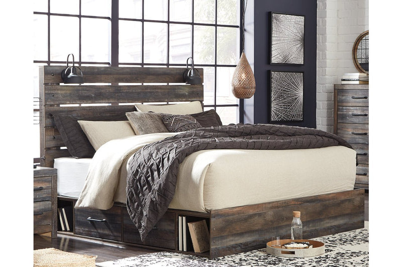 Drystan Multi King Panel Bed with 4 Storage Drawers - DMV FurnitureKing Bed