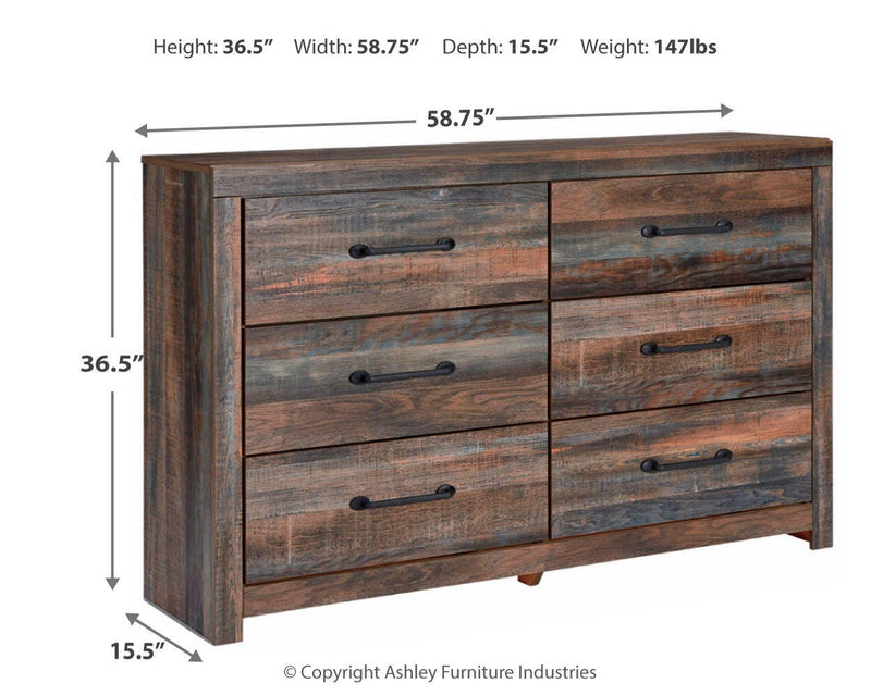Drystan Multi Queen Bookcase Bed, Dresser and 2 Nightstands - B211B87