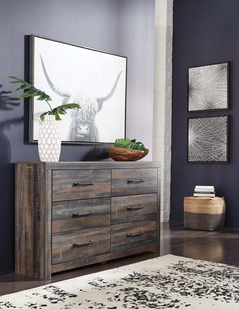 Drystan Multi Queen Bookcase Bed, Dresser and Chest - B211B105