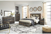 Drystan Multi Queen Bookcase Bed with 2 Storage Drawers - DMV FurnitureQueen Bed