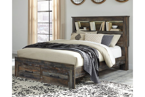 Drystan Multi Queen Bookcase Bed with 2 Storage Drawers - DMV FurnitureQueen Bed