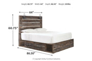 Drystan Multi Queen Platform Bed with 2 Storage Drawers - DMV FurnitureQueen Bed