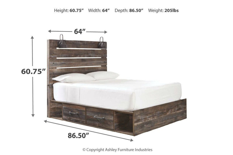 Drystan Multi Queen Platform Bed with 2 Storage Drawers - DMV FurnitureQueen Bed