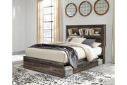Drystan Multi Queen Platform Bookcase Bed with 4 Storage Drawers - DMV FurnitureQueen Bed