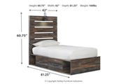 Drystan Multi Twin Panel Bed with 2 Storage Drawers - DMV FurnitureTwin Bed