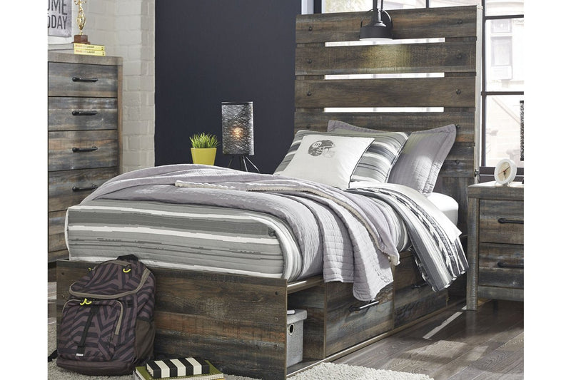 Drystan Multi Twin Panel Bed with 4 Storage Drawers - DMV FurnitureTwin Bed