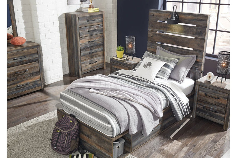 Drystan Multi Twin Panel Bed with 4 Storage Drawers - DMV FurnitureTwin Bed