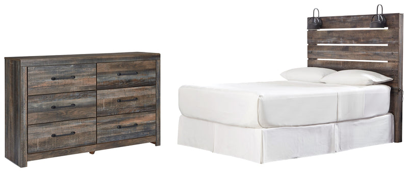 Drystan Queen Panel Headboard Bed with Dresser in Multi from Ashley - DMV Furniture