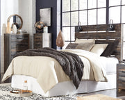 Drystan Queen Panel Headboard Bed with Mirrored Dresser and Chest in Multi from Ashley - DMV Furniture