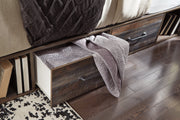 Drystan Twin Panel Bed with 4 Storage Drawers with Mirrored Dresser and 2 Nightstands in Multi from Ashley - DMV Furniture
