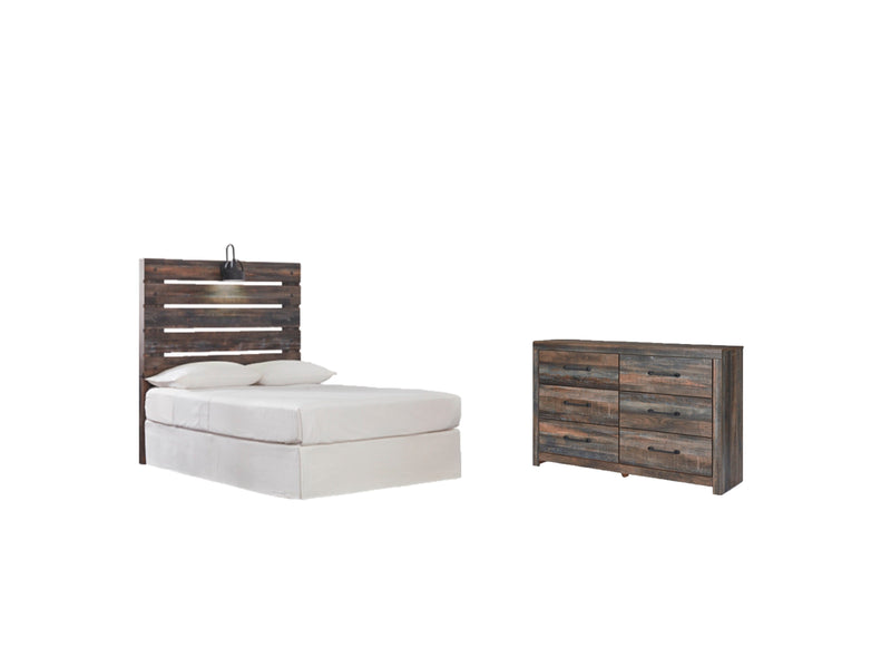 Drystan Twin Panel Headboard Bed with Dresser in Multi from Ashley - DMV Furniture