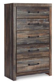 Drystan Twin Panel Headboard Bed with Mirrored Dresser and Chest in Multi from Ashley - DMV Furniture