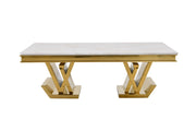 DT2000G-LV 78.7 x 39.4 x 29.5 inches Stainless Steel Dining Table - 210000007503