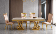 DT2000G-LV 78.7 x 39.4 x 29.5 inches Stainless Steel Dining Table - 210000007503