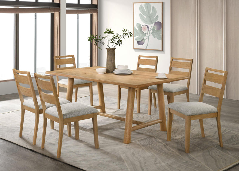 Duncan Ladder Back Dining Side Chair Washed Oak (Set of 2) - 193652
