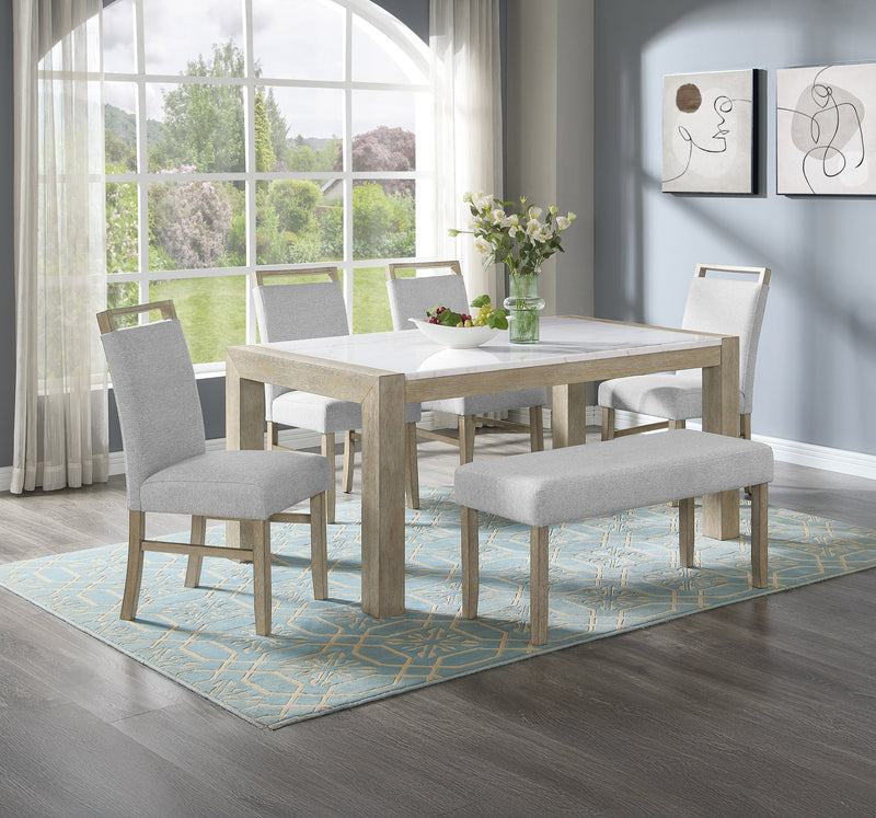 Dune Light Gray Genuine Marble Dining Table - DMV FurnitureDining Table