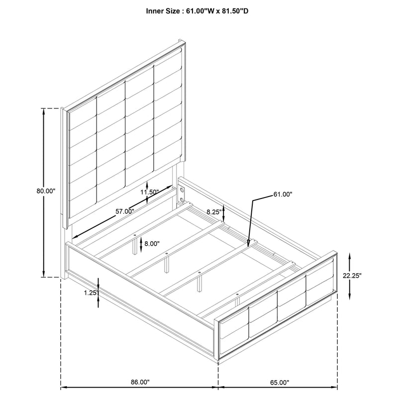 Durango 4-piece Queen Bedroom Set Taupe Oak - 223271Q-S4