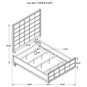 Durango 77-inch Eastern King Panel Bed Smoked Peppercorn - 223261KE
