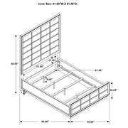 Durango 77-inch Queen Panel Bed Smoked Peppercorn - 223261Q