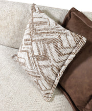 Dylan Ivory Linen 3 - Piece Curved 126" Sectional with Ottoman - DMV FurnitureSectional